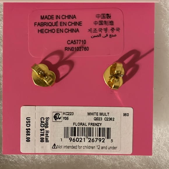 Kate Spade Floral Frenzy Earrings - New - Picture 2 of 3